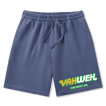Yahweh The Great I Am Christian Washed Shorts