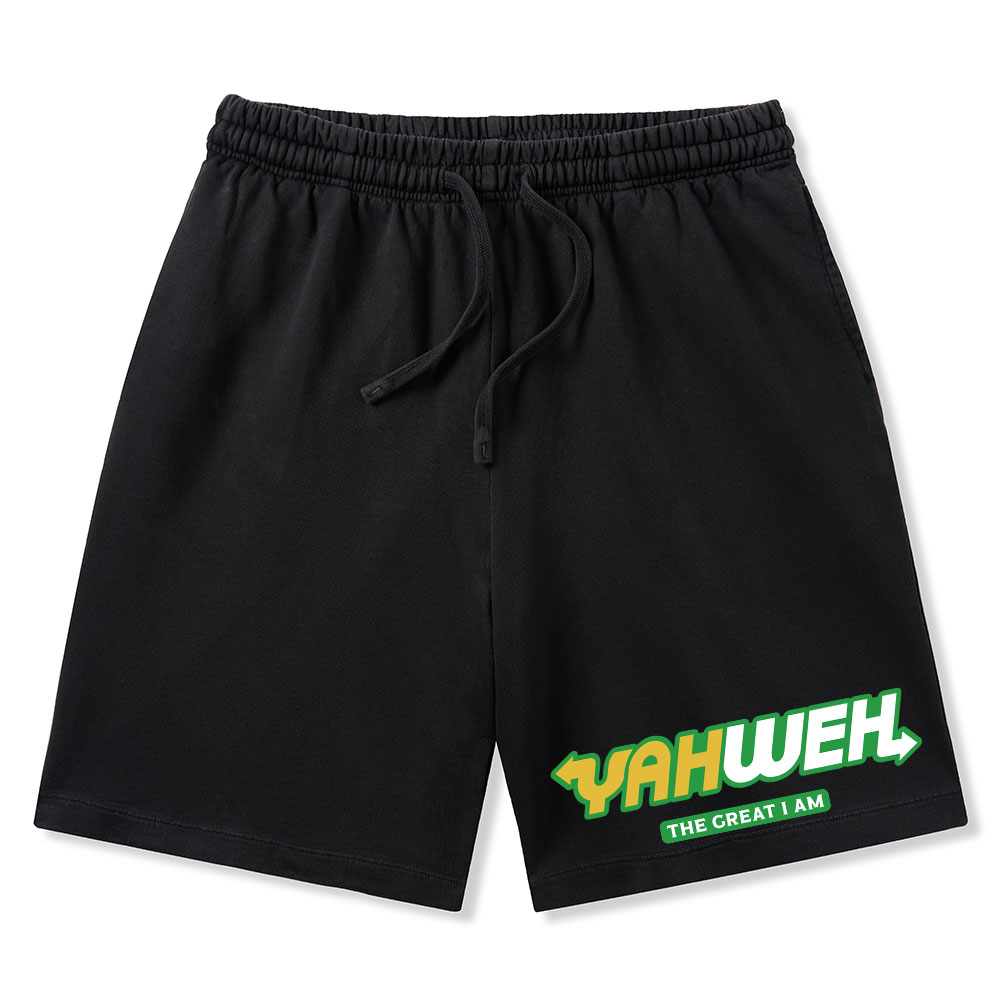 Yahweh The Great I Am Christian Washed Shorts