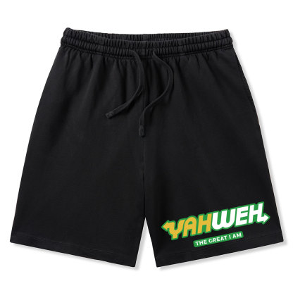 Yahweh The Great I Am Christian Washed Shorts