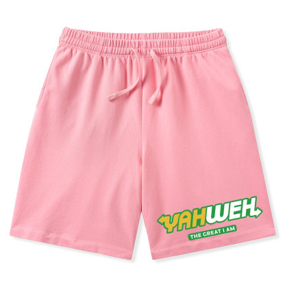 Yahweh The Great I Am Christian Washed Shorts
