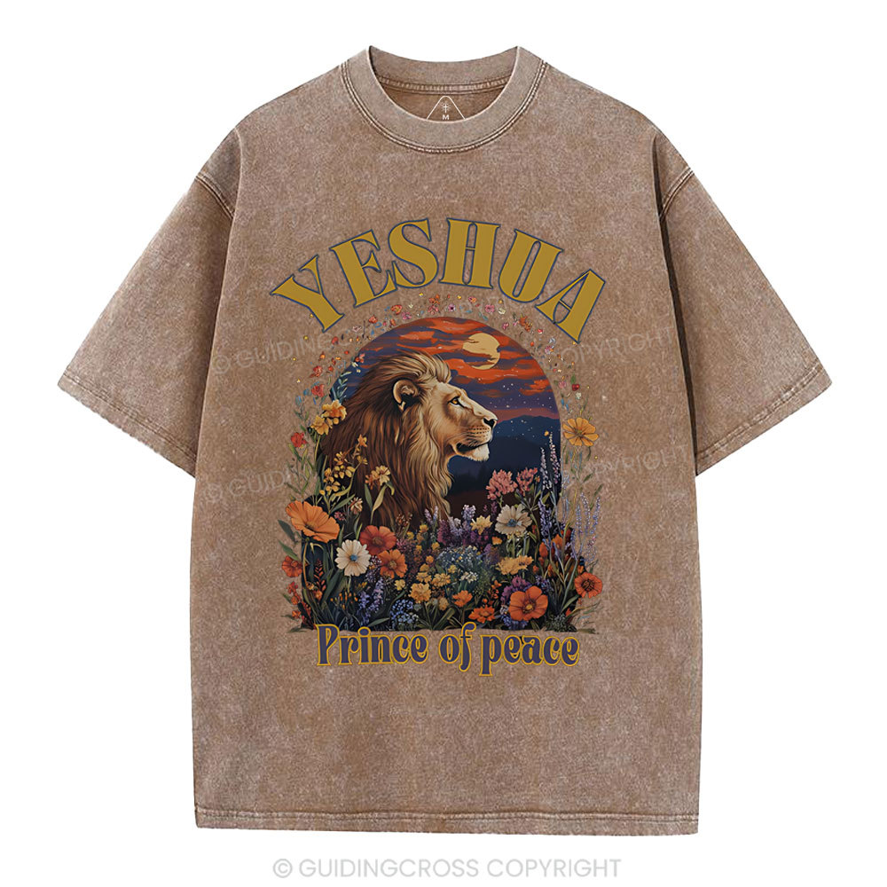 Yehsua Prince Of Peace Christian Washed T-Shirt