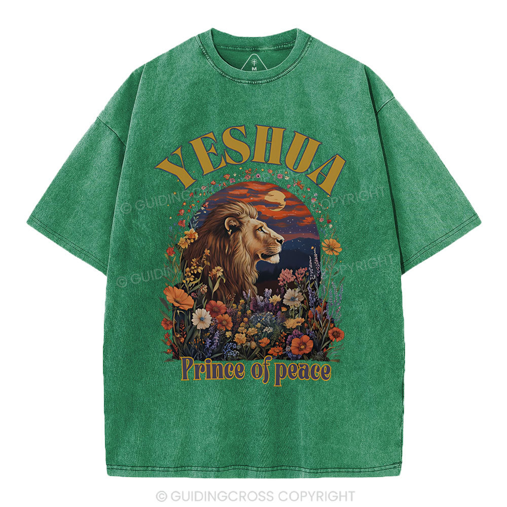 Yehsua Prince Of Peace Christian Washed T-Shirt