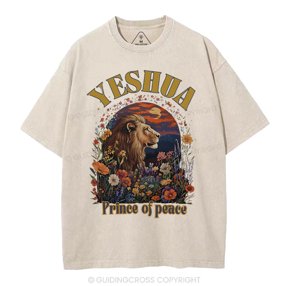 Yehsua Prince Of Peace Christian Washed T-Shirt