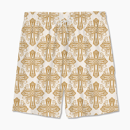 Yellow Flower Cross Christian Hawaiian Shirt