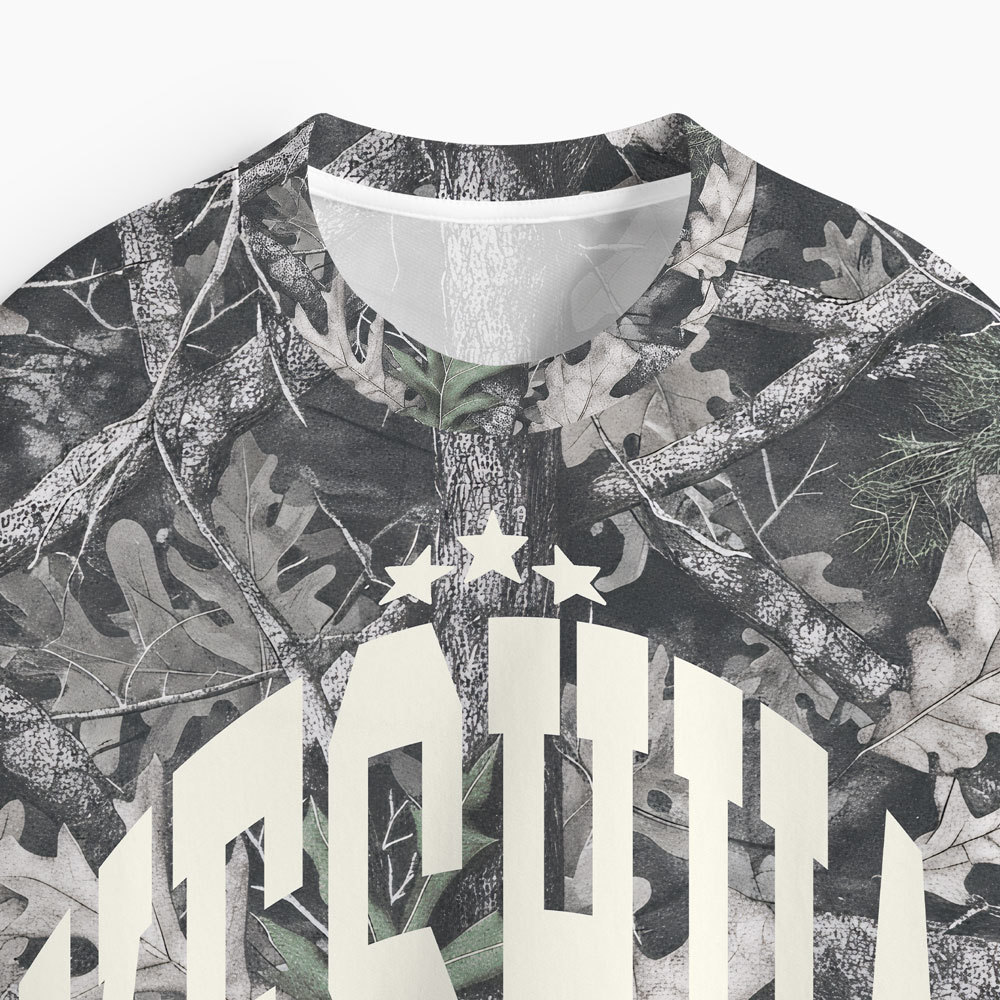 Yeshua Camo Oversized All-Over Print Christian T-Shirt