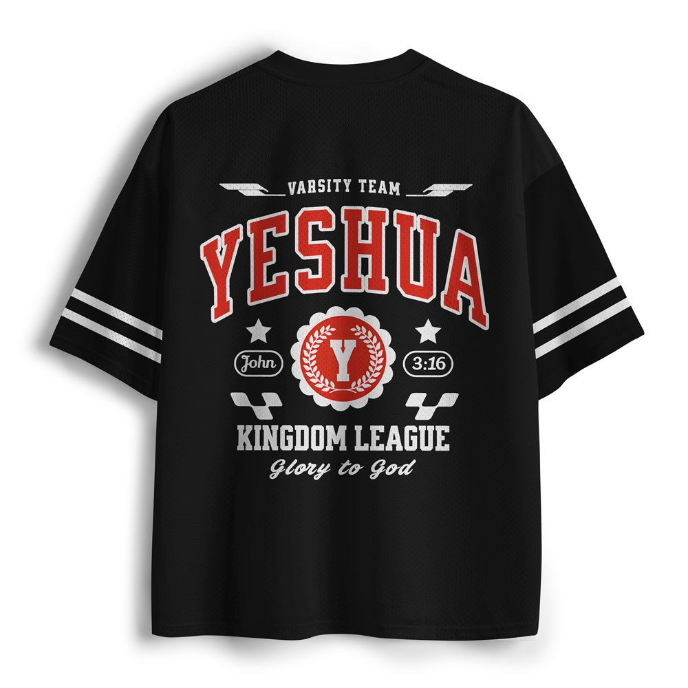 Yeshua Christian Black Mesh Jersey