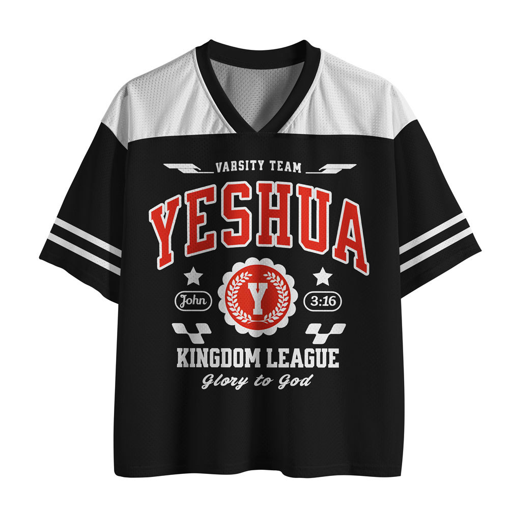 Yeshua Christian Black Mesh Jersey