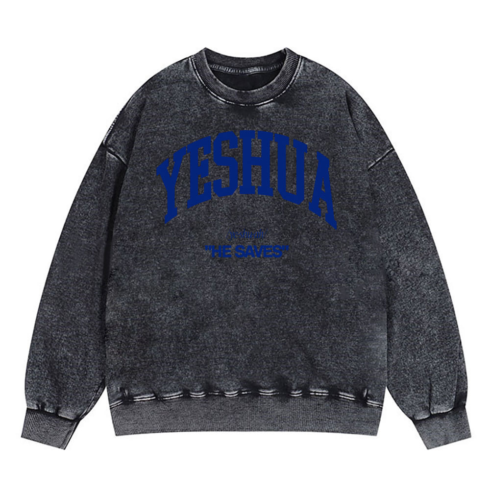 Yeshua He Saves Lion Christian Sweatshirt Sale - GuidingCross
