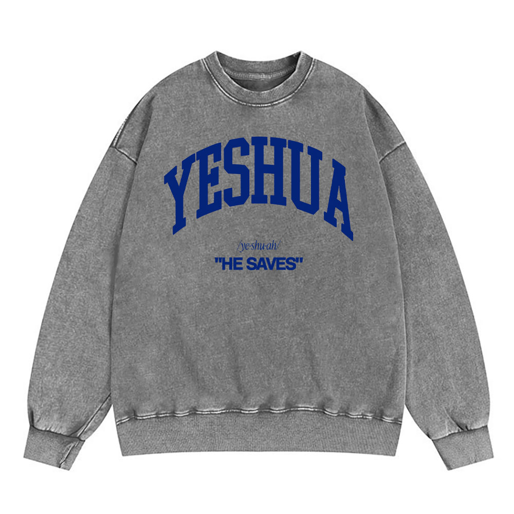 Yeshua Christian Washed Sweatshirt