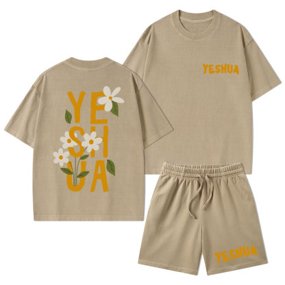 Yeshua Christian Washed T-Shirt & Shorts