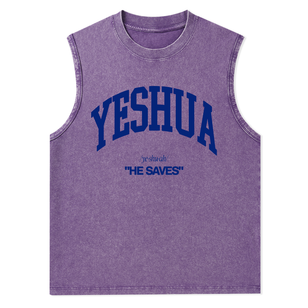 Yeshua Christian Washed Tank Top