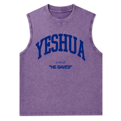 Yeshua Christian Washed Tank Top