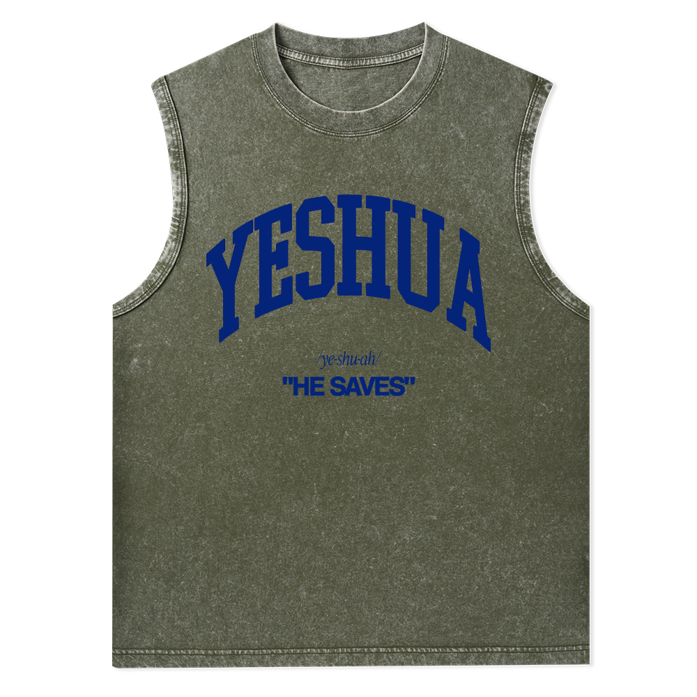 Yeshua Christian Washed Tank Top