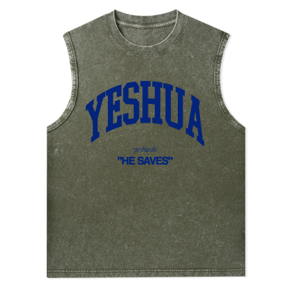 Yeshua Christian Washed Tank Top