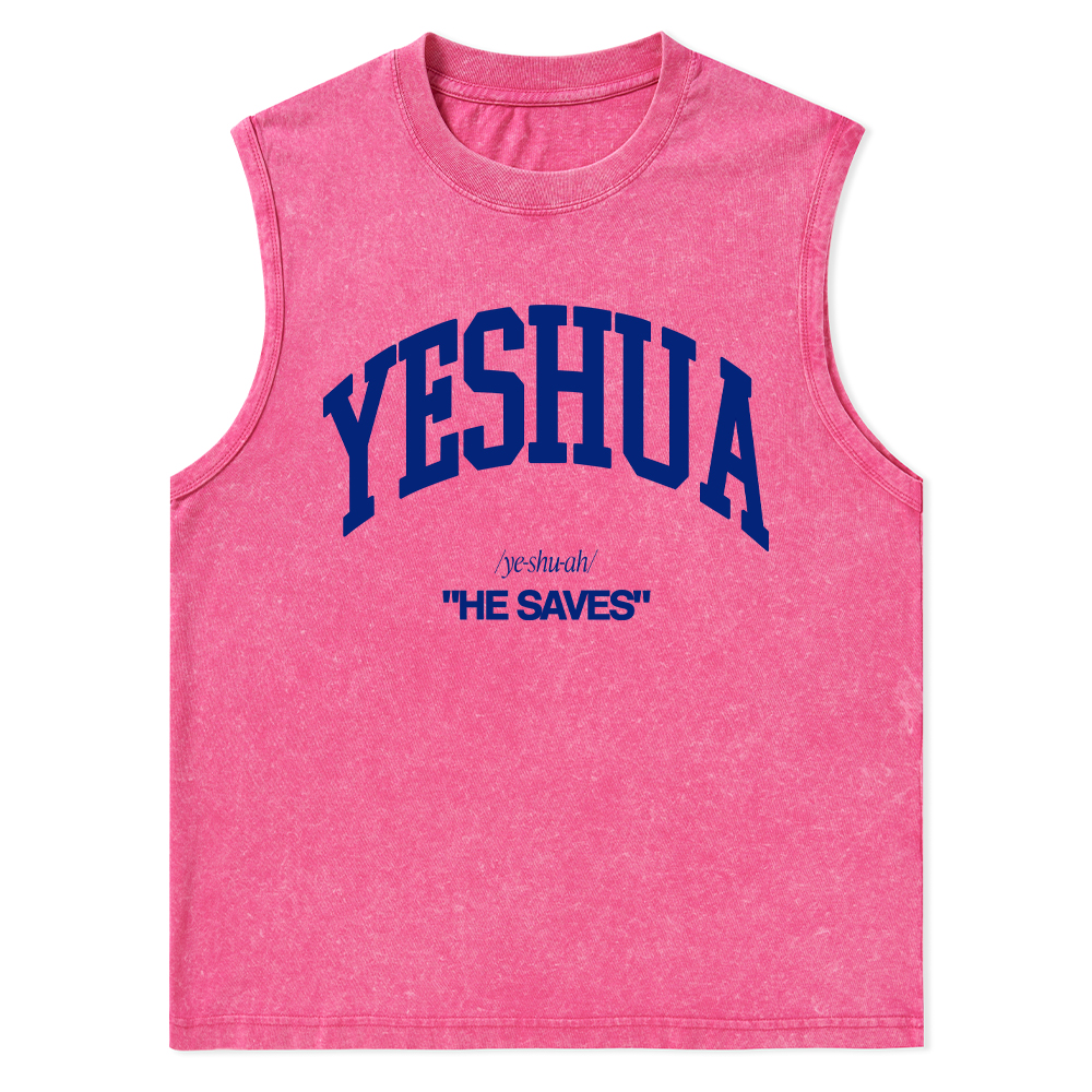 Yeshua Christian Washed Tank Top