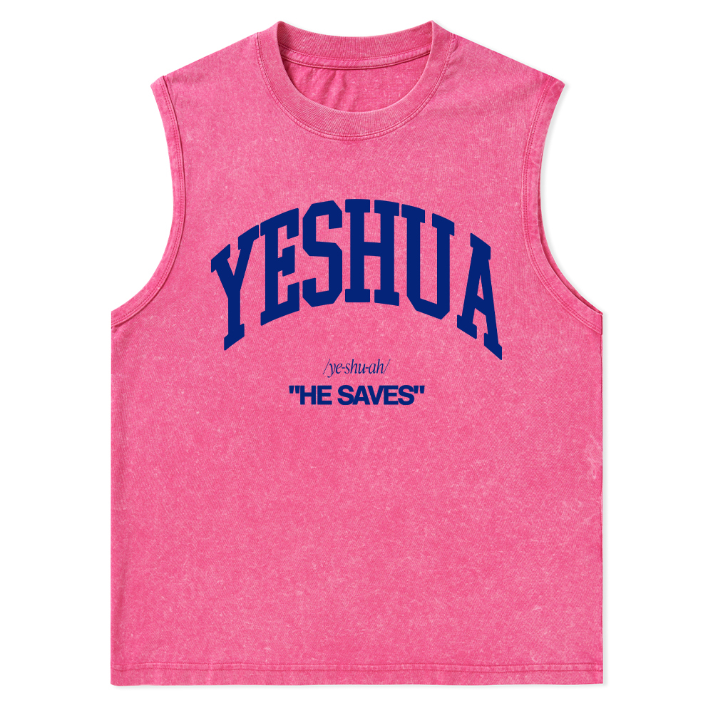 Yeshua Christian Washed Tank Top