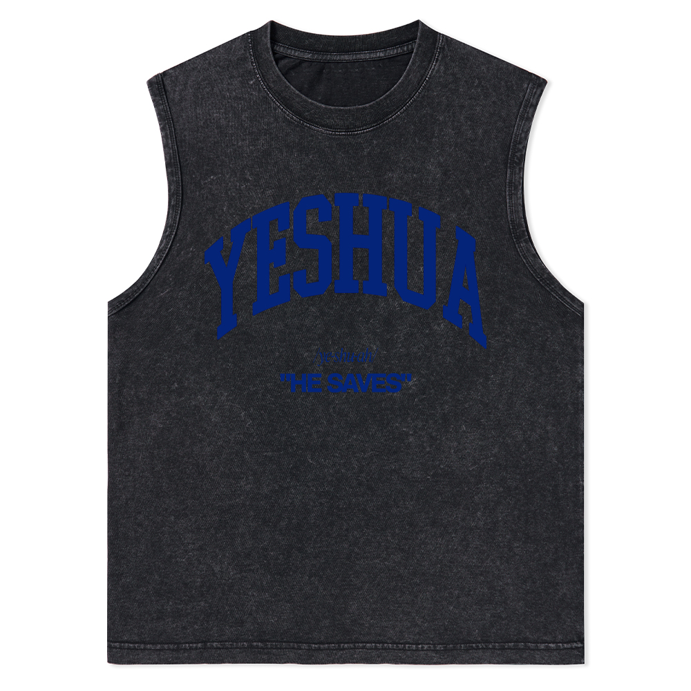 Yeshua Christian Washed Tank Top