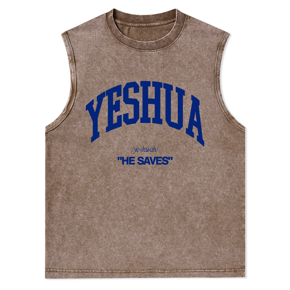Yeshua Christian Washed Tank Top