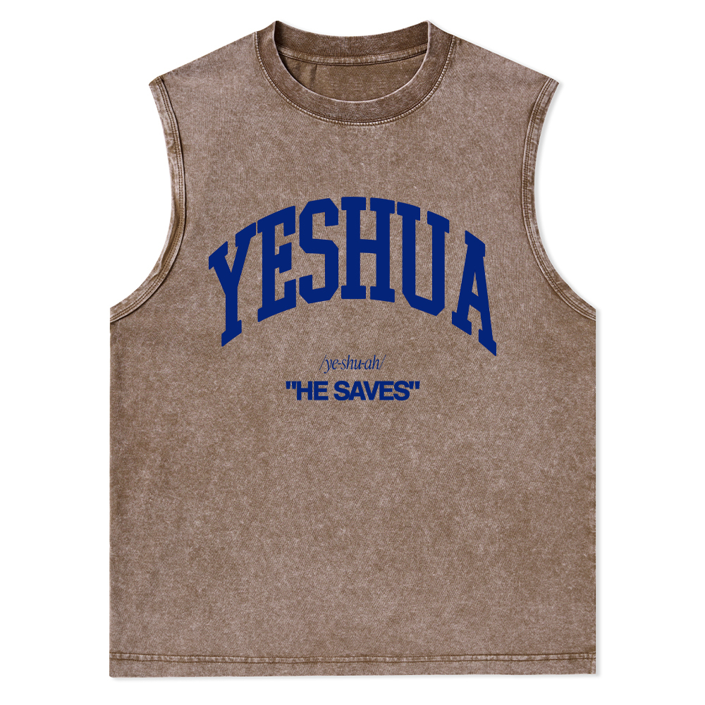 Yeshua Christian Washed Tank Top