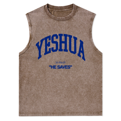 Yeshua Christian Washed Tank Top