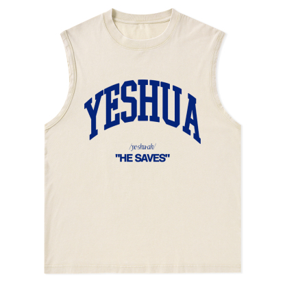 Yeshua Christian Washed Tank Top