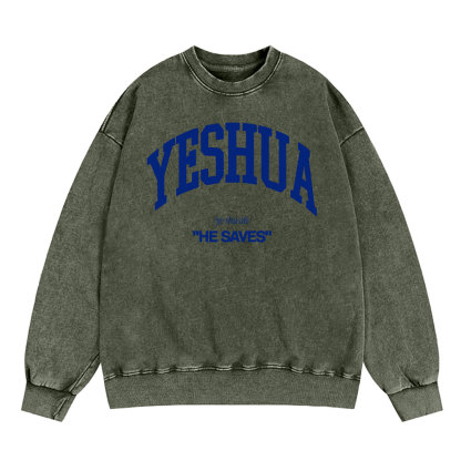 Yeshua Christian Washed Sweatshirt