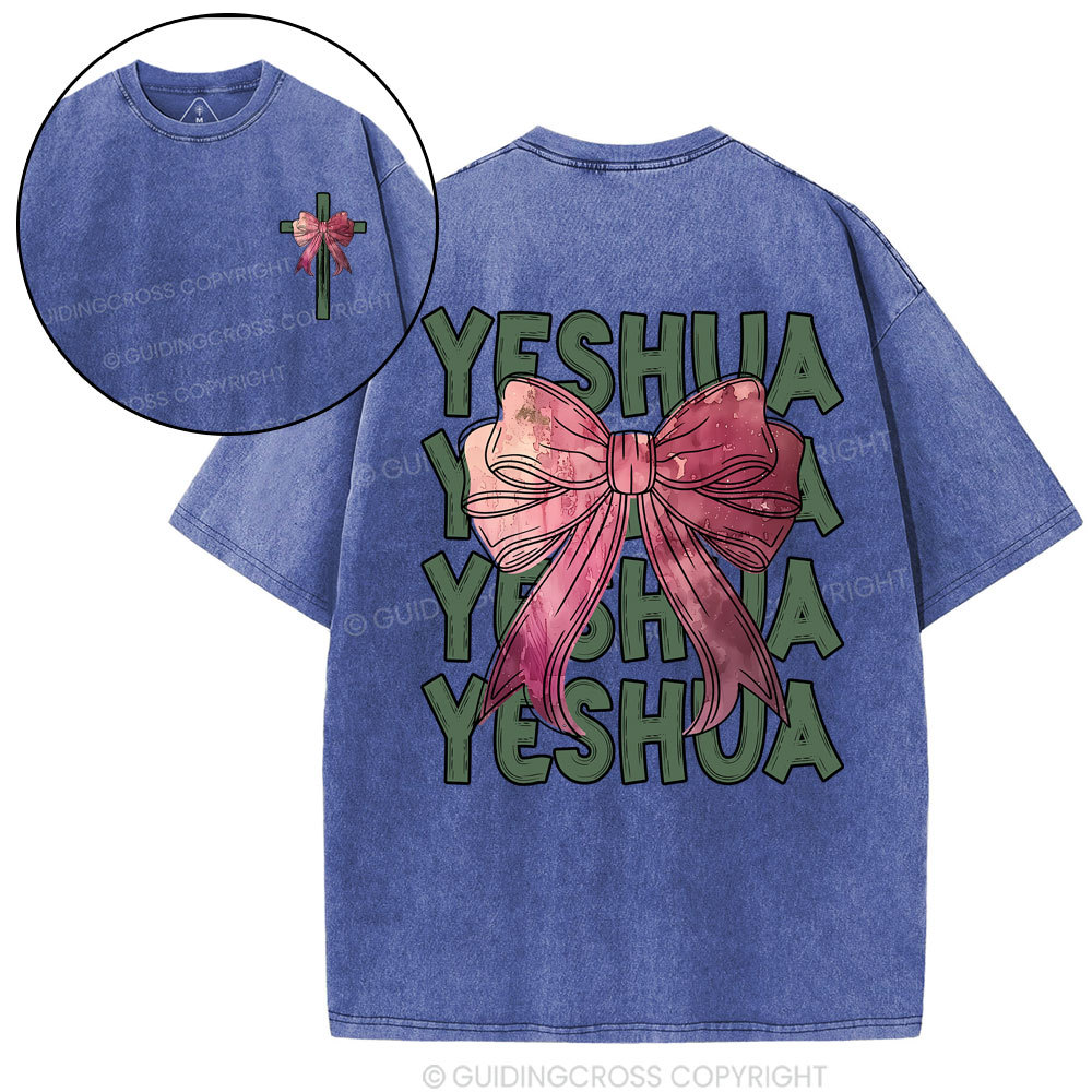 Yeshua Coquette Bow Christian Washed T-Shirt