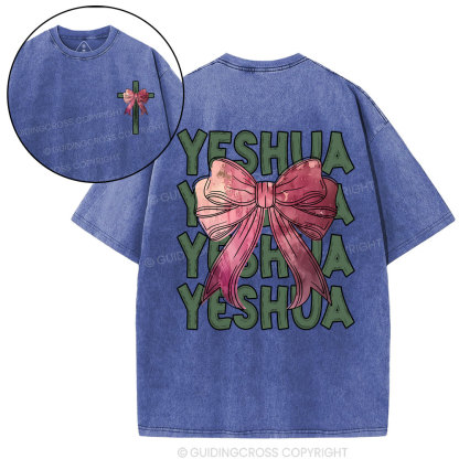 Yeshua Coquette Bow Christian Washed T-Shirt