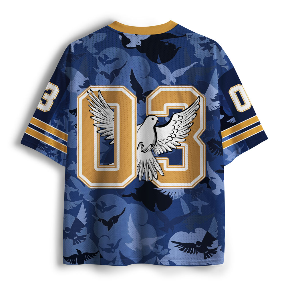 Yeshua Dove Christian Navy Mesh Jersey 