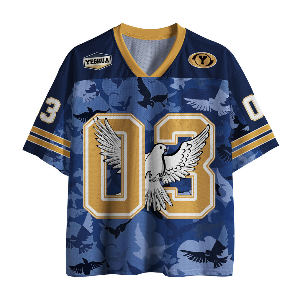 Yeshua Dove Christian Navy Mesh Jersey 