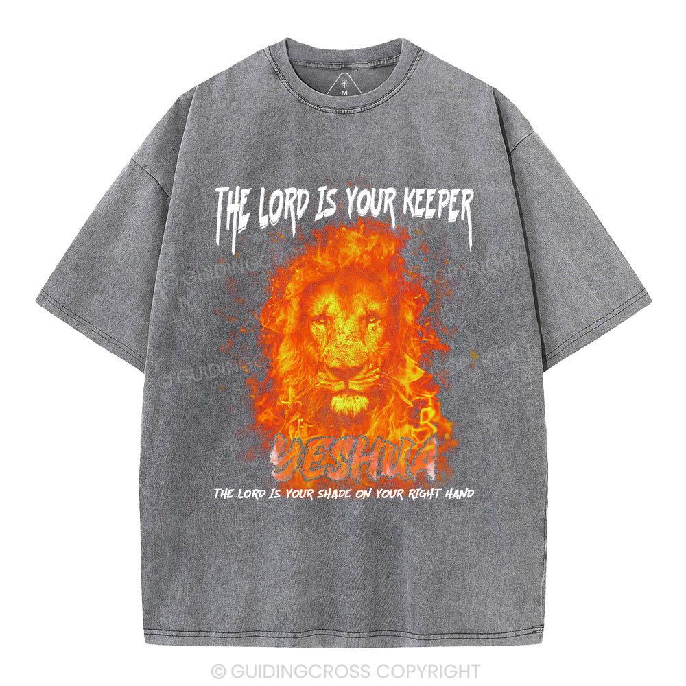 Yeshua Fire Lion Christian Washed T-Shirt