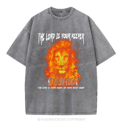 Yeshua Fire Lion Christian Washed T-Shirt