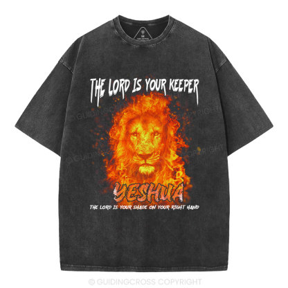 Yeshua Fire Lion Christian Washed T-Shirt