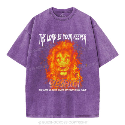 Yeshua Fire Lion Christian Washed T-Shirt
