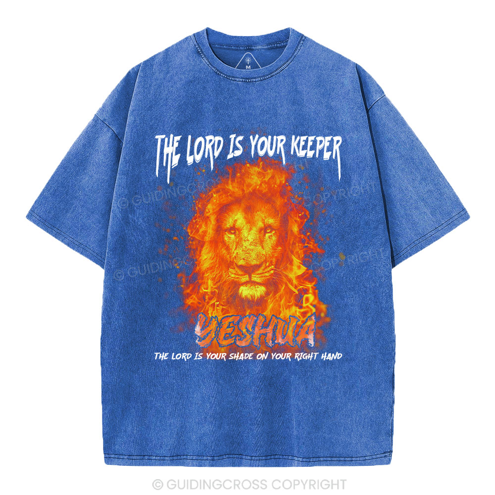 Yeshua Fire Lion Christian Washed T-Shirt