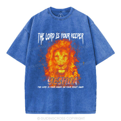 Yeshua Fire Lion Christian Washed T-Shirt