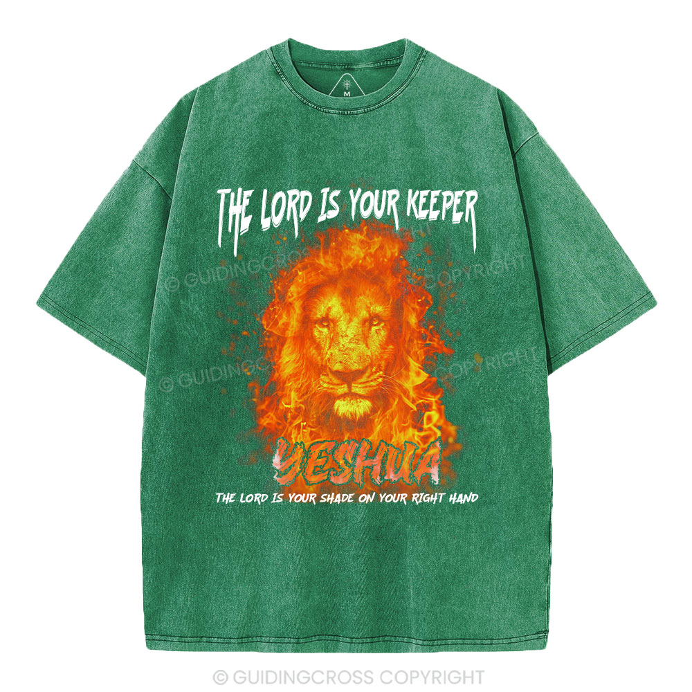 Yeshua Fire Lion Christian Washed T-Shirt