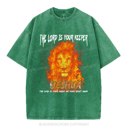 Yeshua Fire Lion Christian Washed T-Shirt