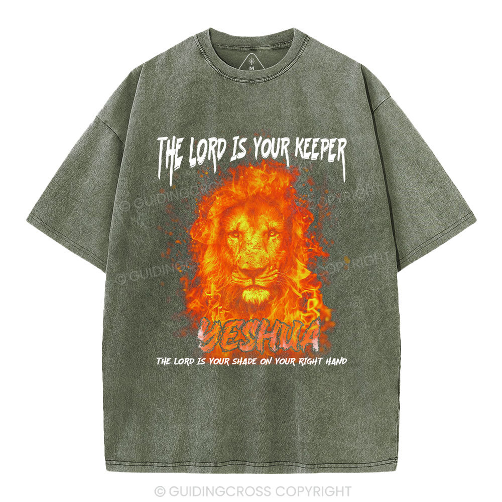 Yeshua Fire Lion Christian Washed T-Shirt