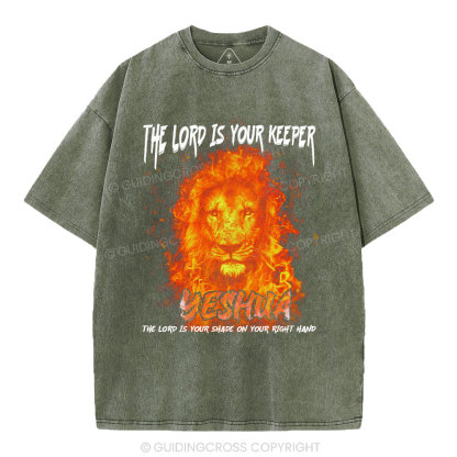 Yeshua Fire Lion Christian Washed T-Shirt