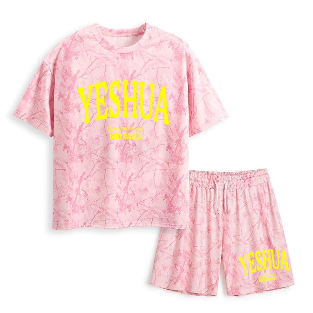 Yeshua God Saves Christian Camo T-Shirt & Shorts