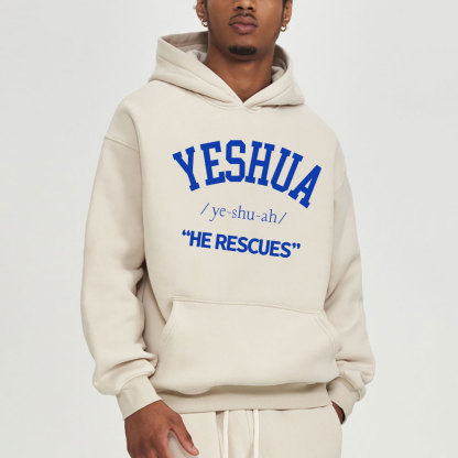 Yeshua He Rescues Christian Fleece Hoodie Set