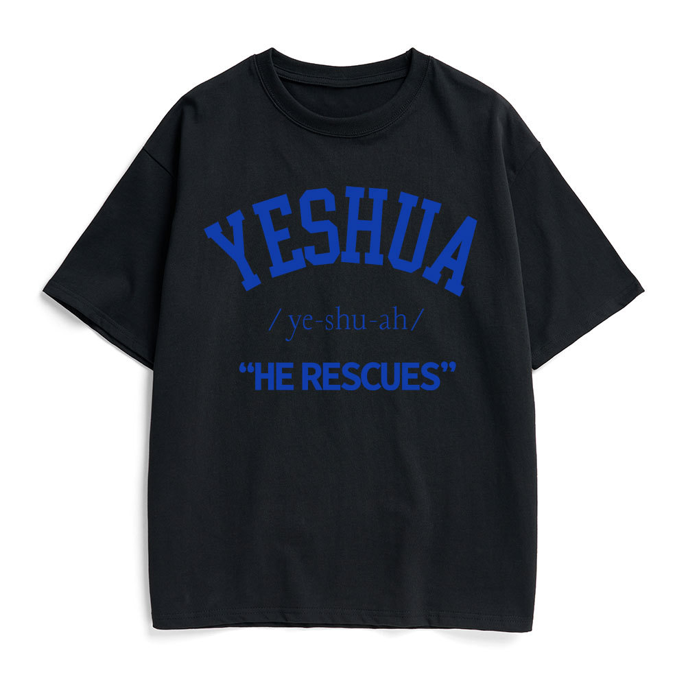Yeshua He Rescues Christian Heavy Cotton T-Shirt