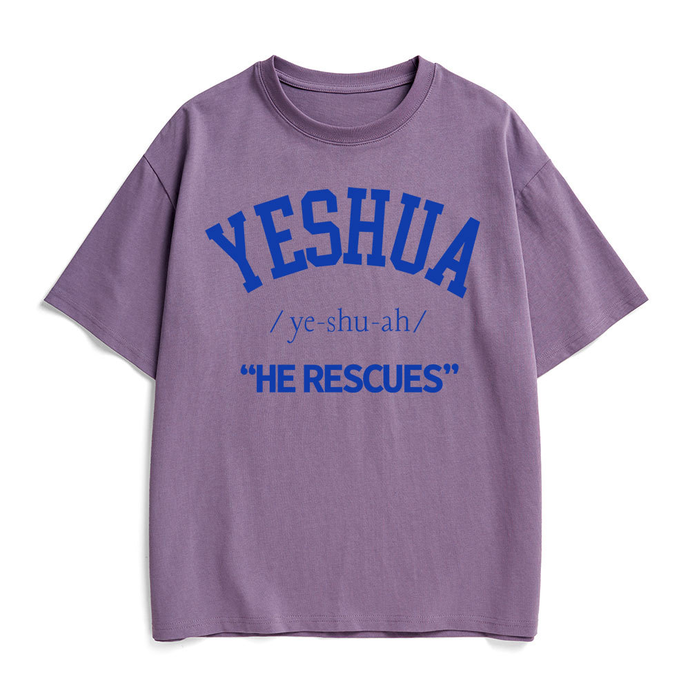 Yeshua He Rescues Christian Heavy Cotton T-Shirt