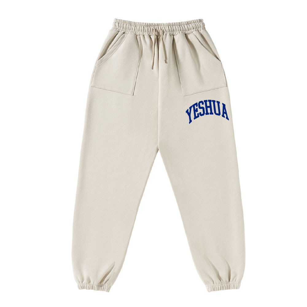 Yeshua He Saves Christian Fleece Sweatpants Sale - GuidingCross