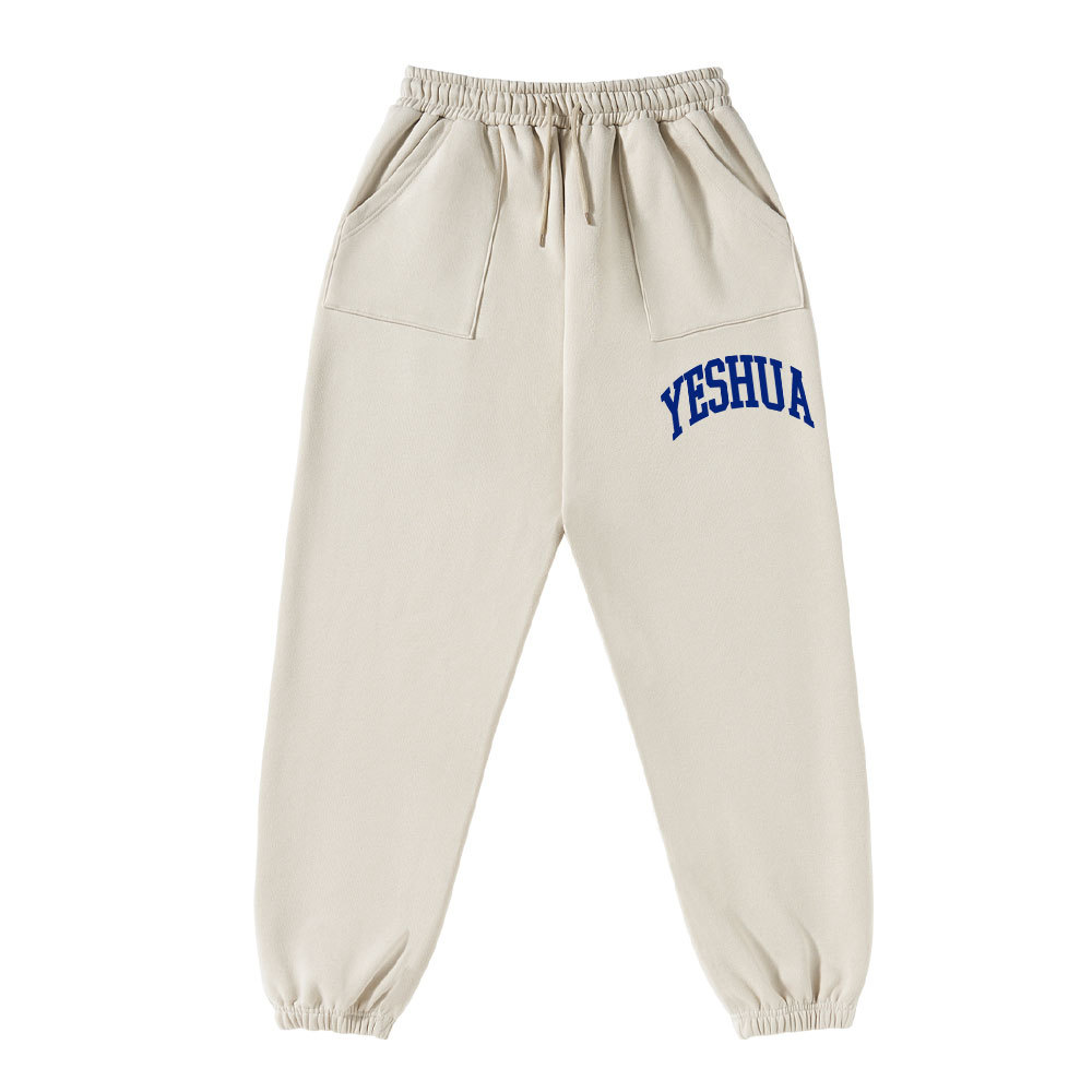 Yeshua He Saves Christian Fleece Sweatpants Sale - GuidingCross