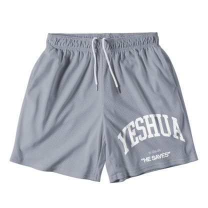 Yeshua He Saves Christian Mesh Shorts