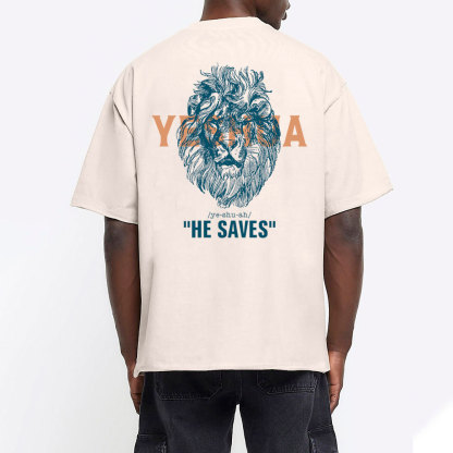 Yeshua He Saves Lion Christian T-Shirt