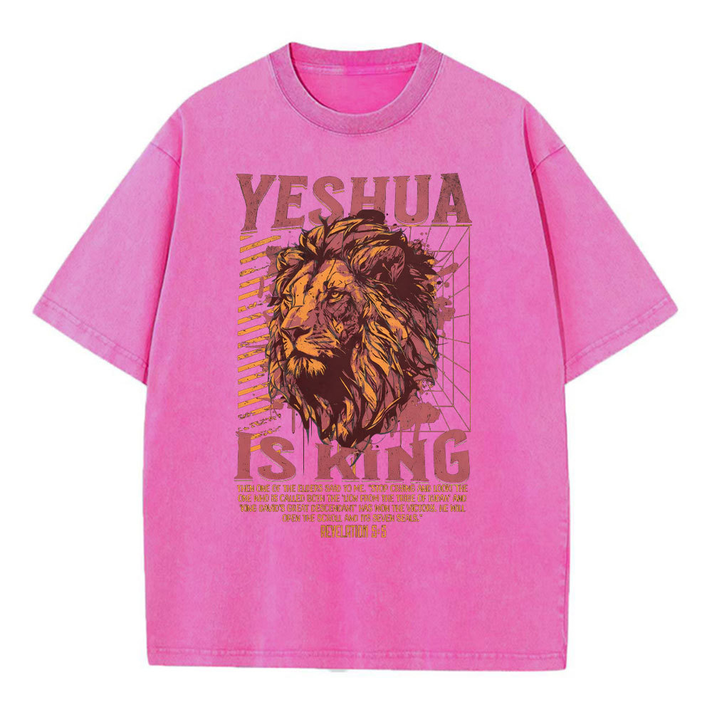 Yeshua Is King Christian Washed T-Shirt