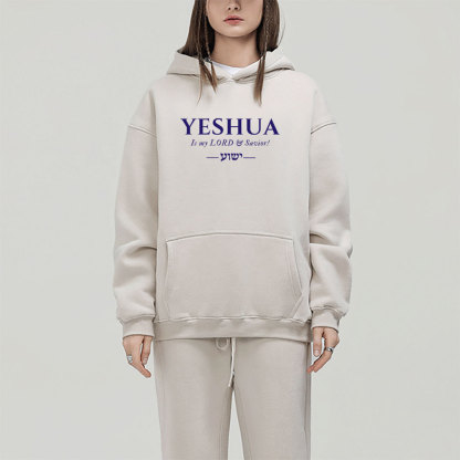 Yeshua Is My Lord And Savior Christian Fleece Hoodie Set